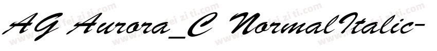 AG Aurora_C NormalItalic字体转换